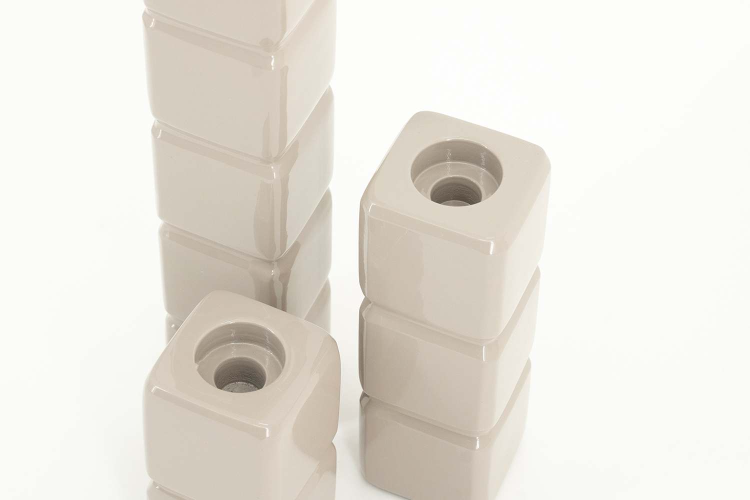 Kandelaar Cube - taupe - Afbeelding 3