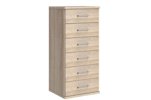 Click commode 6 lades ruw eiken