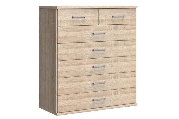 Click commode 7 lades ruw eiken