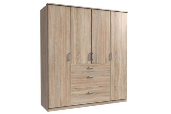 Click draaideurkast 180 cm ruw eiken