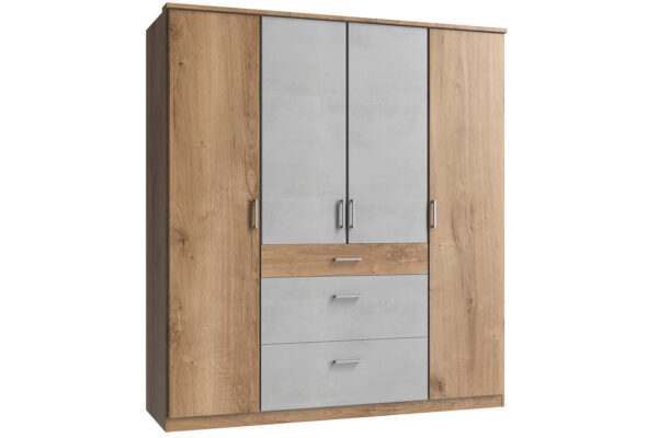 Click draaideurkast 180 cm eiken beton
