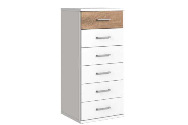 Click commode 6 lades wit eiken