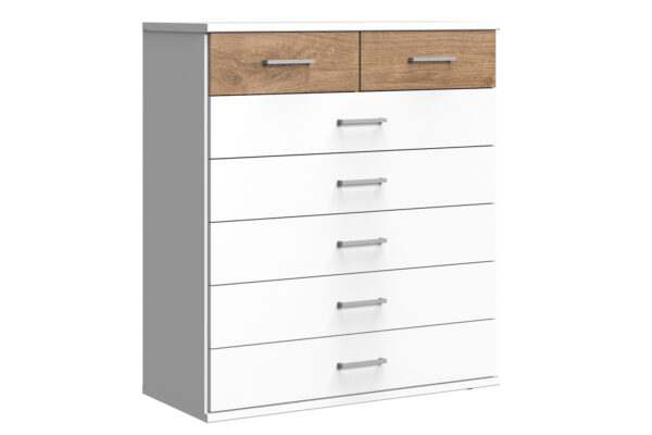 Click commode 7 lades wit eiken