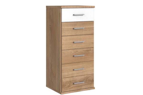 Click commode 6 lades eiken wit