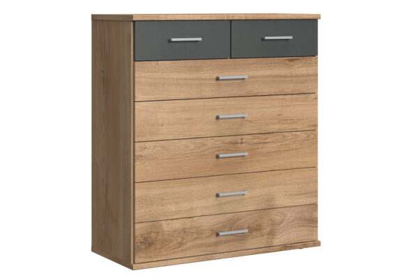 Click commode 7 lades eiken antraciet
