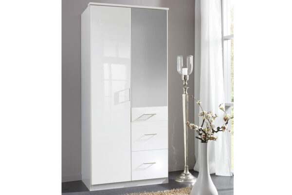 Clack draaideurkast 90 cm met spiegeldeur