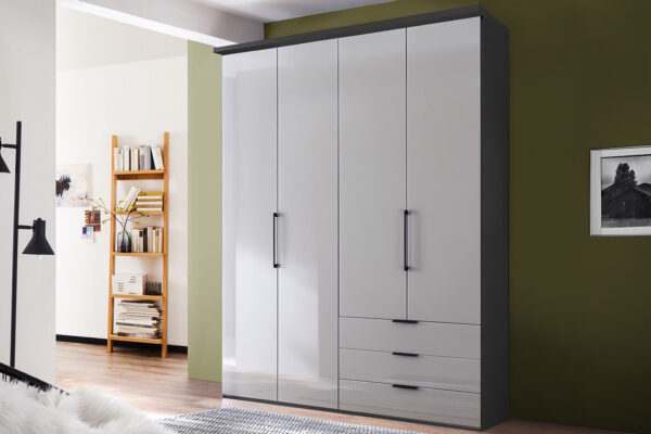 Monaco draaideurkast grafiet met wit 200 cm