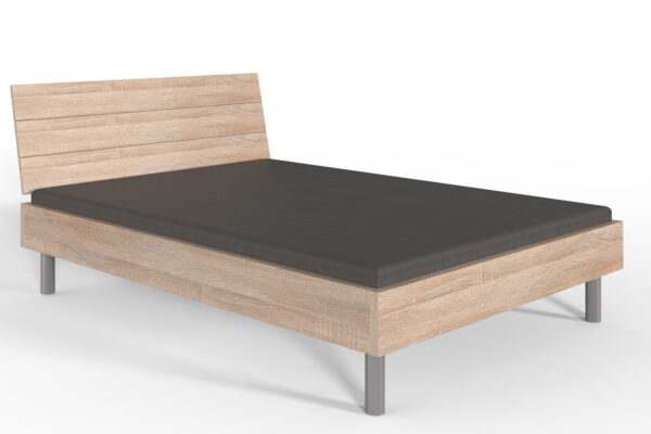 Easy Beds 140 x 200 cm ruw eiken + hoofdbord