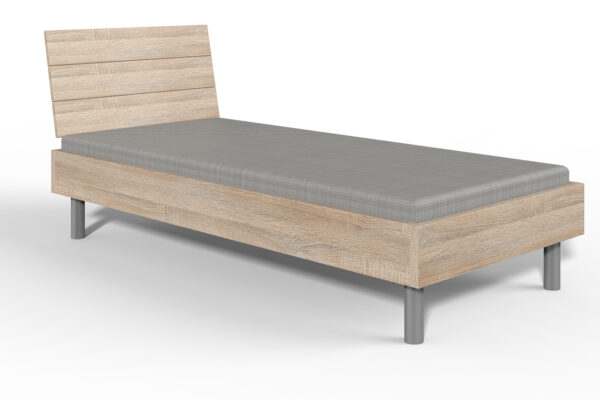 Easy Beds 90 x 200 cm ruw eiken + hoofdbord