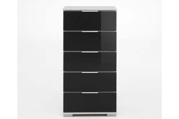 Easy plus commode wit zwart glas