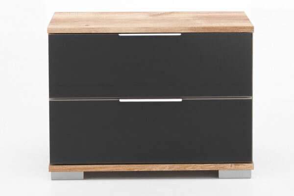 Easy plus nachtkastje planken eiken grijs glas