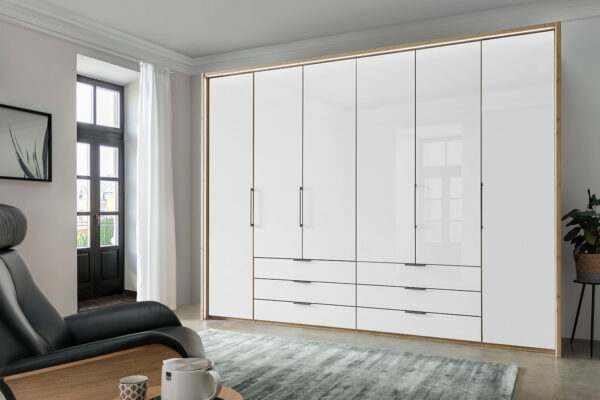 Monaco draaideurkast wit met lade 300 cm