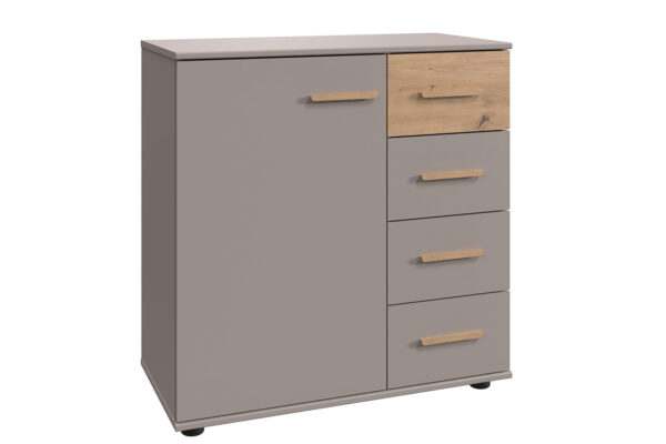 Digit commode sahara grijs + atrisan eiken