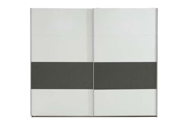 Bert zweefdeurkast 225 cm wit grafiet