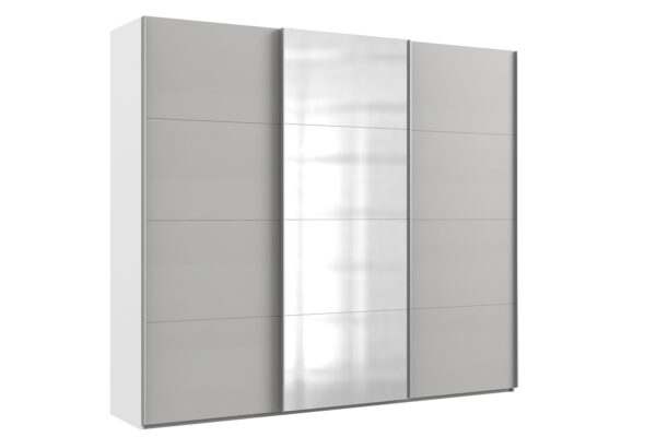 Easy plus zweefdeurkast 270 cm wit spiegel