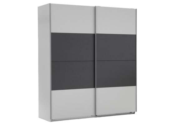 Easy plus zweefdeurkast 180 cm grafiet wit
