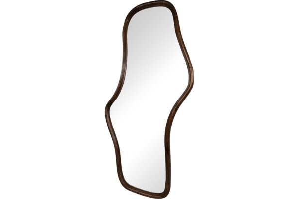 Wavy spiegel groot walnut
