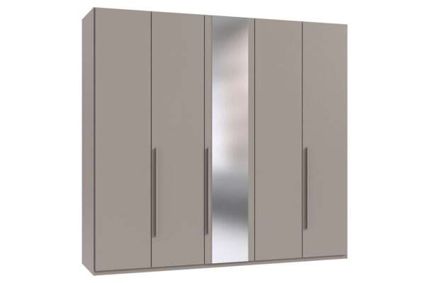 London draaideurkast 225 cm met spiegeldeur Sahara grijs
