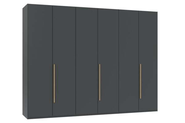 London draaideurkast 270 cm grafiet + artisan eiken