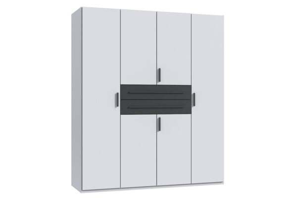 Digit draaideurkast 180 cm wit + grafiet