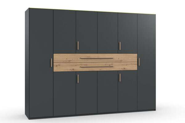 Digit draaideurkast 270 cm grafiet + artisan eiken