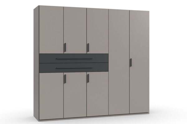 Digit draaideurkast 225 cm links sahara grijs + grafiet