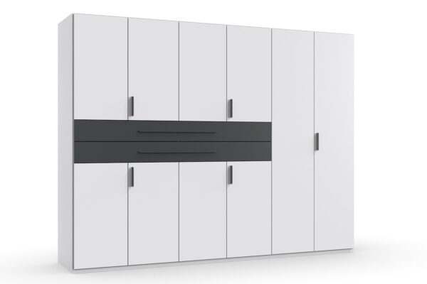 Digit draaideurkast 270 cm links wit + grafiet