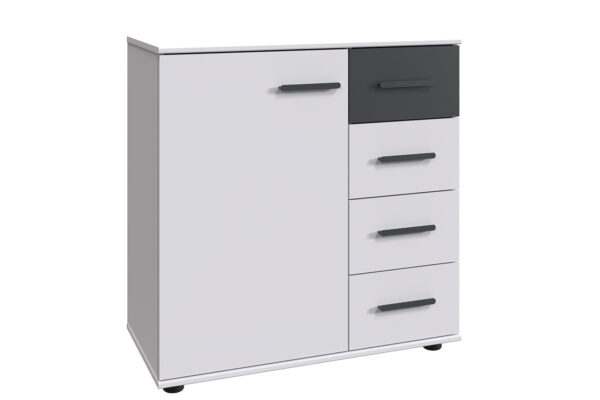 Digit commode klein wit + grafiet