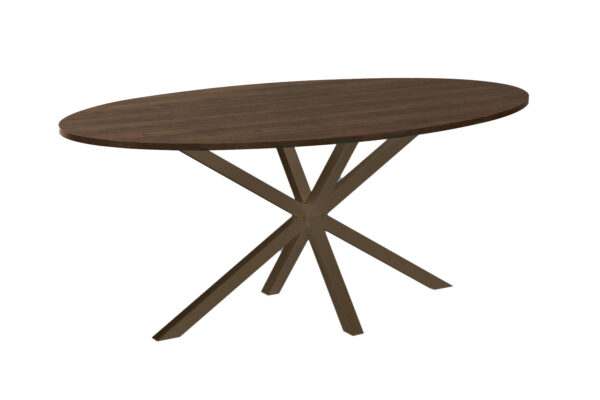 Kent eettafel ovaal poot bruin