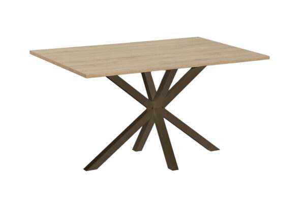 Kent eettafel rechthoek poot bruin