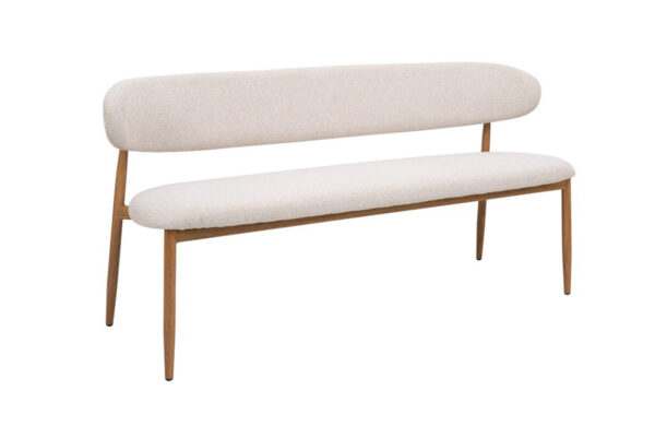 Eetbankje Locarno beige-l.bruin