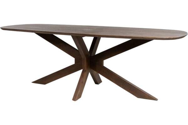 Marron eettafel deens ovaal