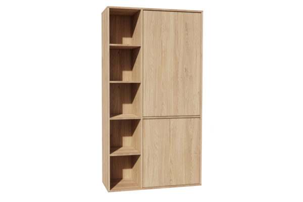 Flex wandkast hoog 2 deuren/5 open vakken