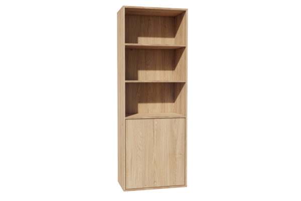 Flex wandkast hoog 1 deur/3 open vakken
